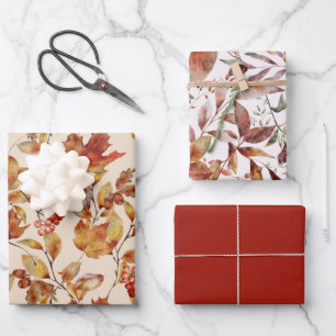 Las hojas de otoño caen en rojo Gold Brown