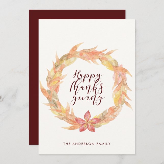 Las hojas de otoño fueron una tarjeta feliz de Acc (Anverso / Reverso)