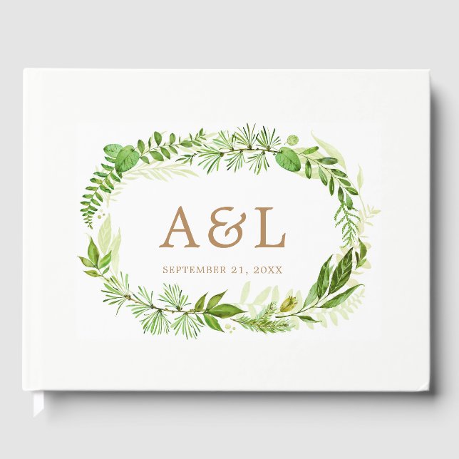 Las hojas de verde fueron un libro de Bodas rústic (Anverso)