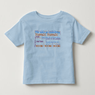 Las hormigas van camiseta del campanero del niño