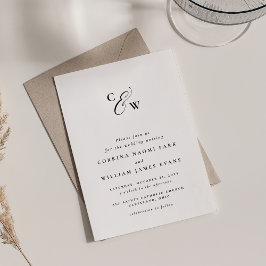 Las iniciales elegantes son mínimas en blanco y ne