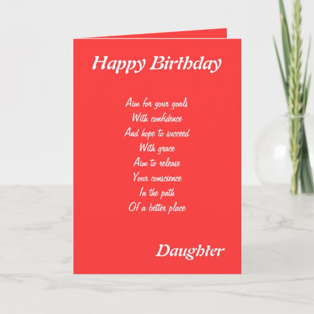 Las Inspiradoras tarjetas de cumpleaños de la hija (Anverso)