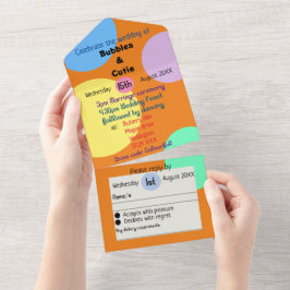 Las invitaciones coloridas a la boda el boho burbu