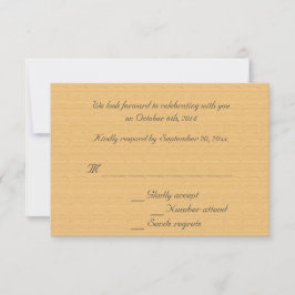 Las invitaciones de respuesta para la boda de The 