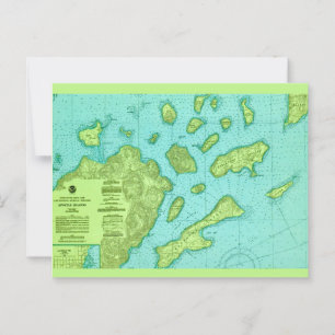 Las Islas Apostle Mapa Tarjeta Postal