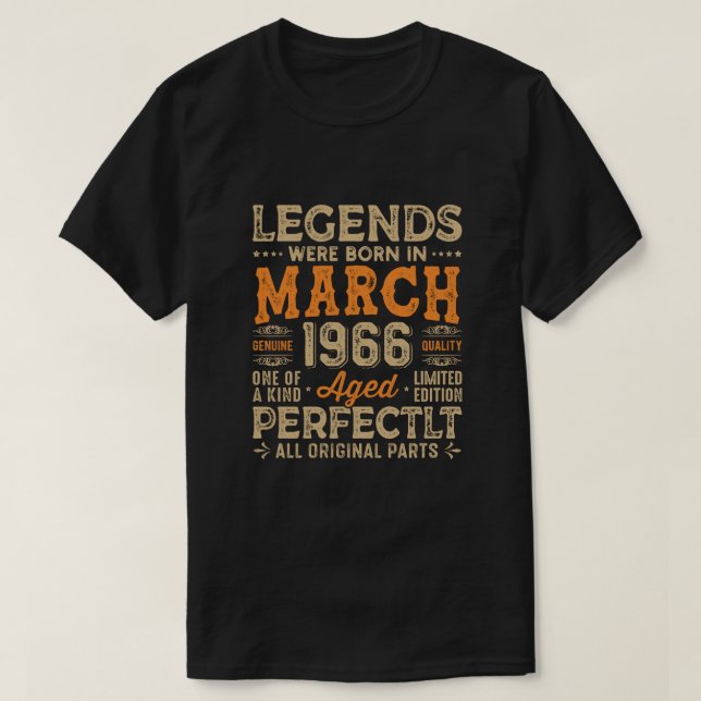 Las leyendas nacieron en marzo de 1966, camisetas  (Diseño del anverso)
