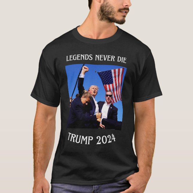 las leyendas nunca mueren por la camiseta de tiro  (Anverso)