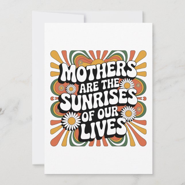 Las madres son los amaneceres de nuestras vidas (Anverso)