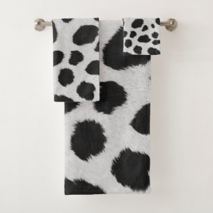Las manchas de piel de vaca en blanco y negro