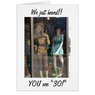 LAS MANNEQUÍAS ESTÁN SORPRENDIDAS DE SER 30 TARJET