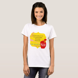 Las manzanas deben ser camiseta roja