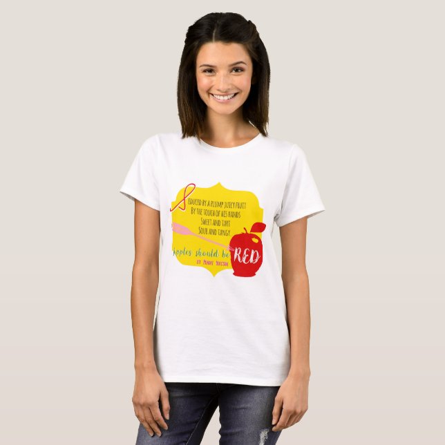 Las manzanas deben ser camiseta roja (Anverso completo)