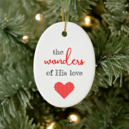 Las maravillas de su amor Ornamento navideño
