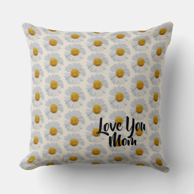 Las margaritas, "le aman Cojín decorativo del día (Anverso)