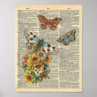 Las mariposas coloridas del arte del diccionario d