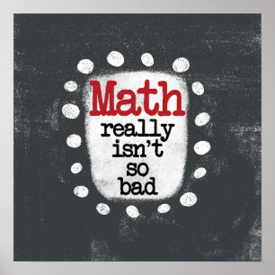 Las matemáticas no son tan malas artes Posters en 