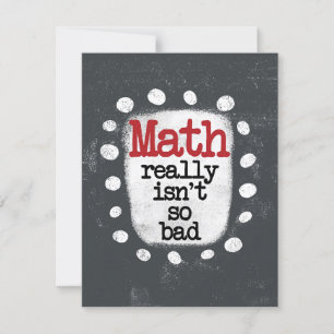 Las matemáticas no son tan malas tarjetas de felic