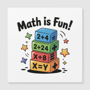 Las matemáticas son pegatinas divertidos