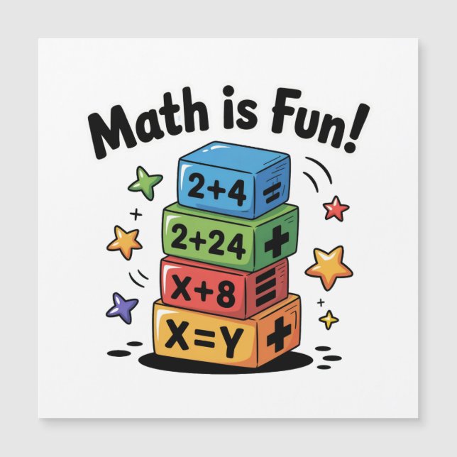 Las matemáticas son pegatinas divertidos (Anverso)
