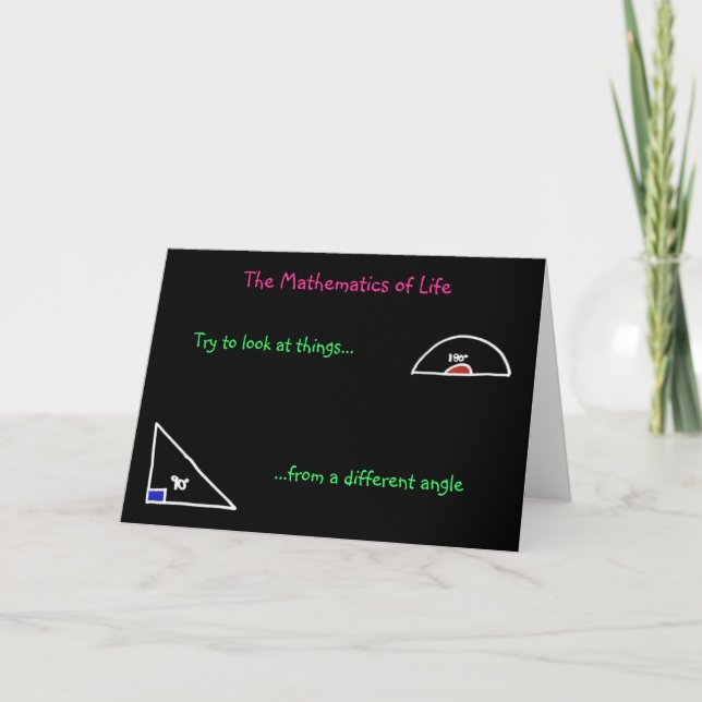 "Las matemáticas tarjeta de la vida" (Anverso)