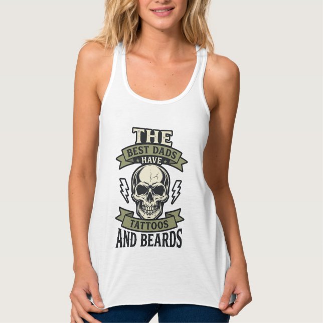 Las mejores camisetas de cráneo para padres con ta (Anverso)