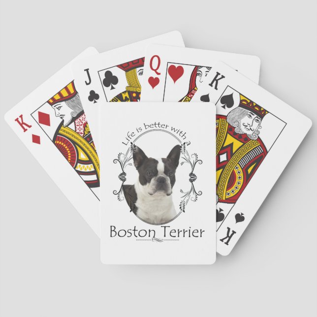 Las mejores cartas de juego del Boston terrier (Reverso)