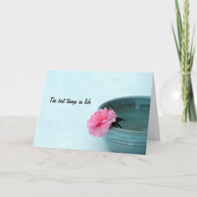 Las mejores cosas del zen en tarjeta de la vida (Anverso)