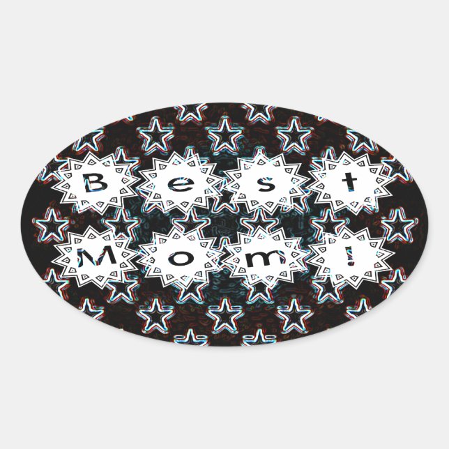 Las mejores estrellas de mamá en el Pegatina Neon (Anverso)