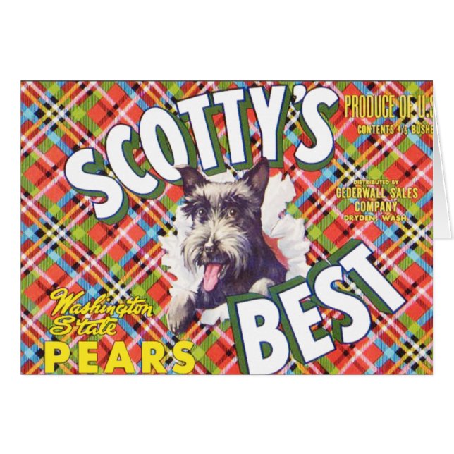 Las mejores peras de Scotts - Etiqueta de caja de  (Anverso (Horizontal))