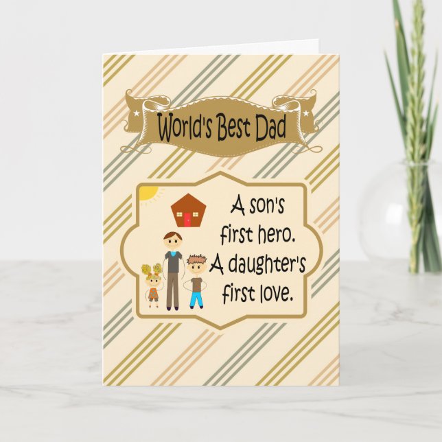 Las mejores tarjetas del día de padre del papá del (Anverso)