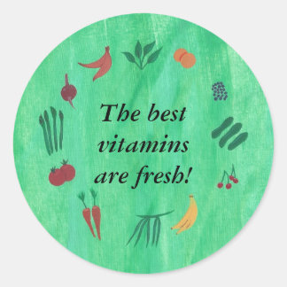 Las mejores vitaminas son los pegatinas de frutas 
