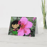 ¡Las "mieles de la hawaiana" celebran! Tarjeta