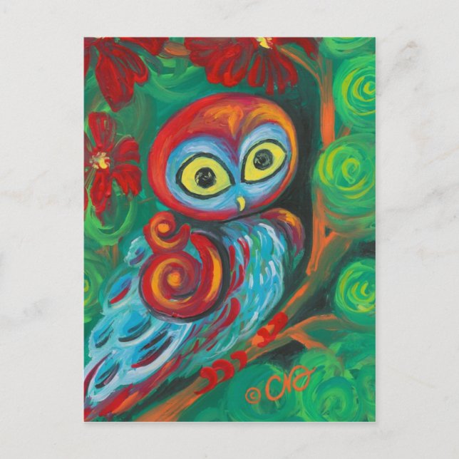 Las modernas tarjetas de arte de lechuza (Anverso)