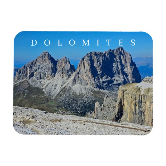 Las montañas Dolomitas miran el imán de la nevera (Horizontal)