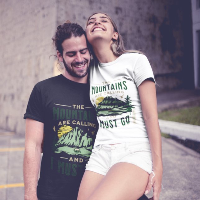 Las Montañas Están Llamando Camiseta Unisex (Subido por el creador)