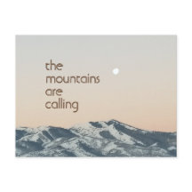 Las Montañas Están Llamando Postal Fotográfica