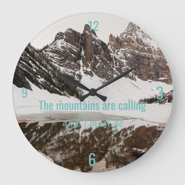 Las montañas llaman al reloj con foto (Anverso)