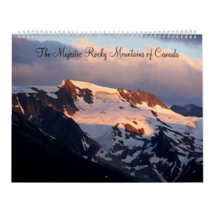 Las montañas rocosas majestuosas del calendario d