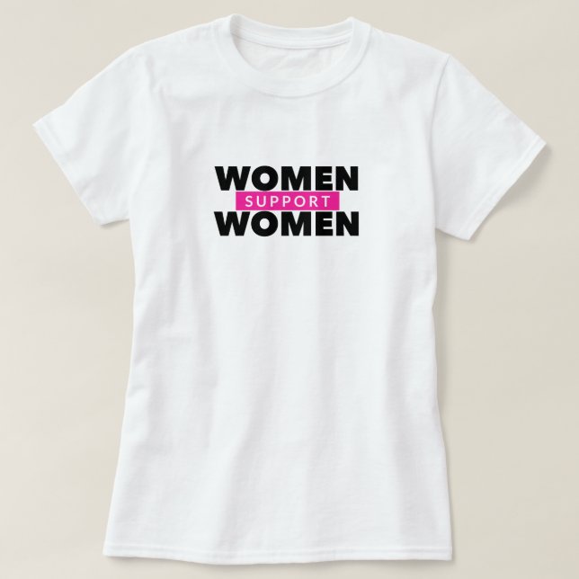 Las mujeres apoyan la camiseta de las mujeres (Diseño del anverso)