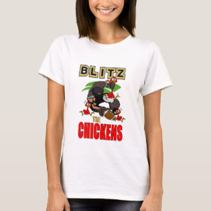 Las mujeres bombardean la camiseta de las gallinas