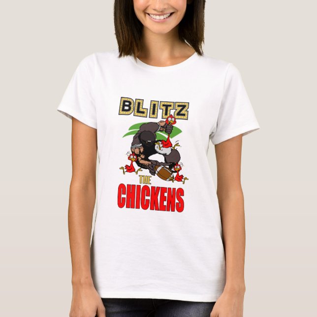 Las mujeres bombardean la camiseta de las gallinas (Anverso)