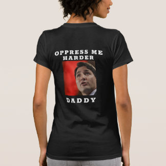 Las mujeres con camiseta de Trudeau Face