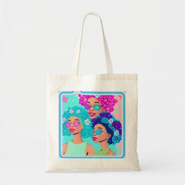 Las mujeres con flores tote la bolsa (Frente)