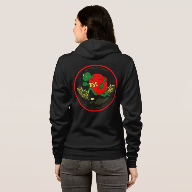Las mujeres de DSE relampagan para arriba sudadera (Reverso completo)