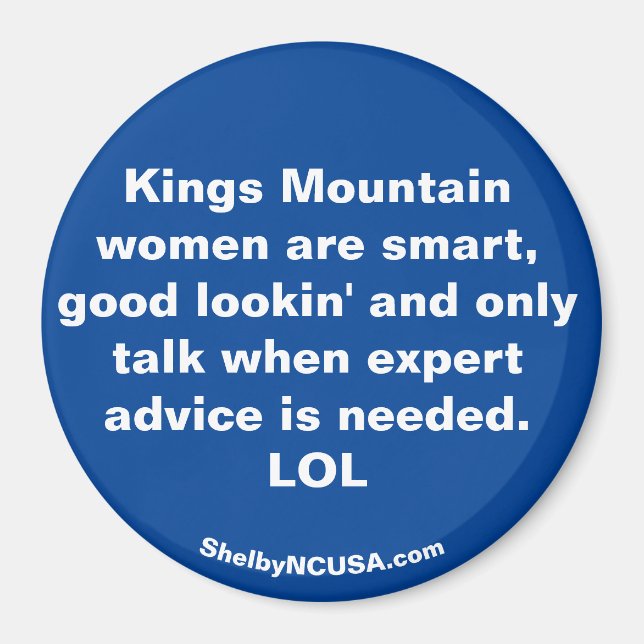 Las mujeres de Kings Mountain son... imán (Frente)