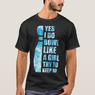 Las mujeres de la camiseta de boliche Gracioso Sí 