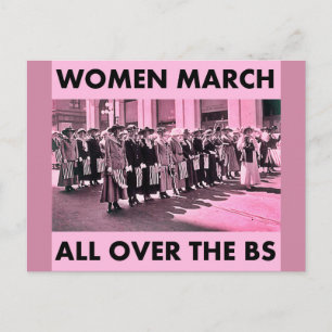Las mujeres marchan por toda la postal de la BS