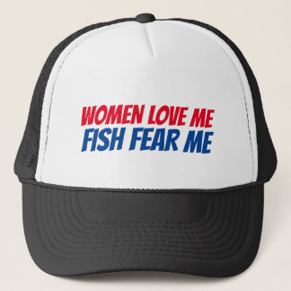 Las mujeres me aman gorra de pesca divertida