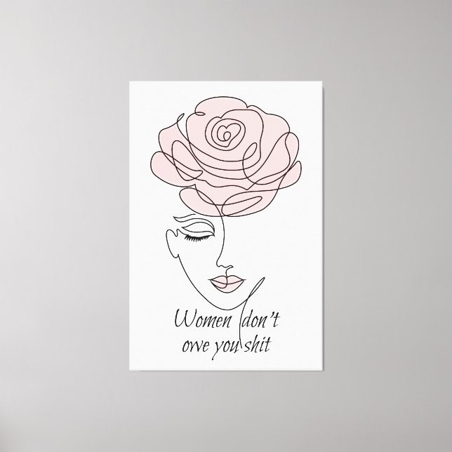 Las mujeres no te deben la impresión de tela (Anverso)