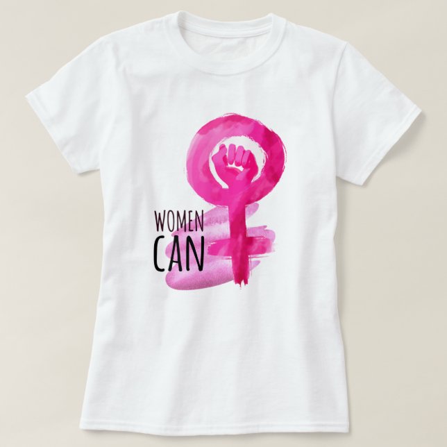 Las mujeres pueden solidarizar la camiseta (Diseño del anverso)
